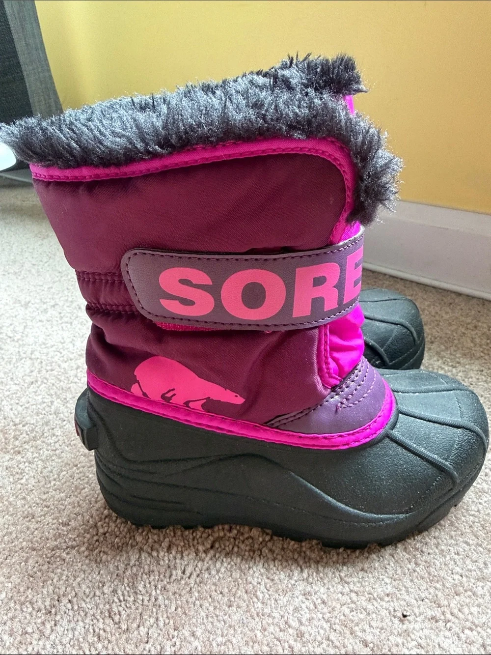 Sorel Kids Winter Boots in Pink and Purple